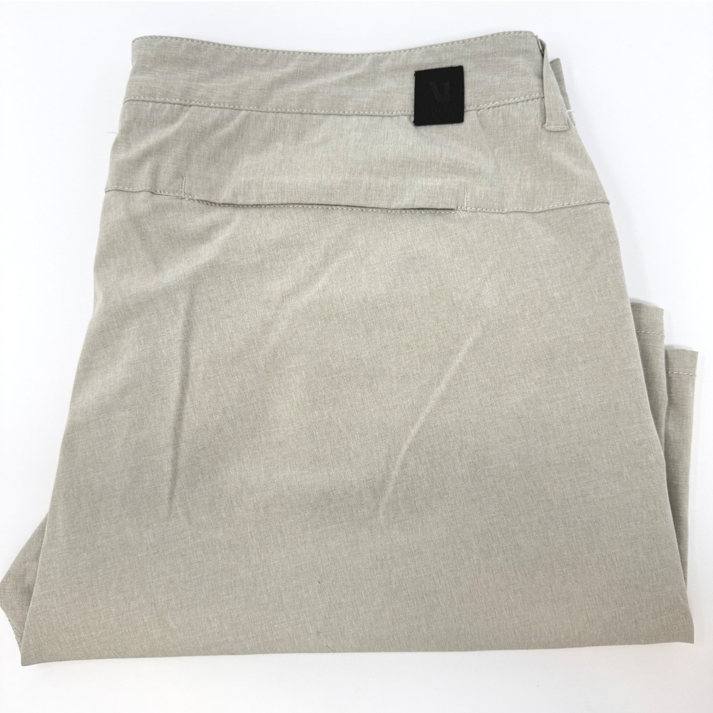 Vuori Aim Shorts Mens 38‎ Khaki Tan Heathered Stretch Performance Golf
